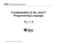 Sun Educational ServicesFundamentals of the Java™ Programming LanguageSL-110Fundamentals of